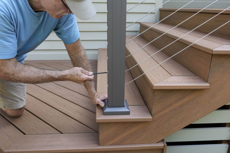 Wood Stair Railing Repair in Kansas City, KS